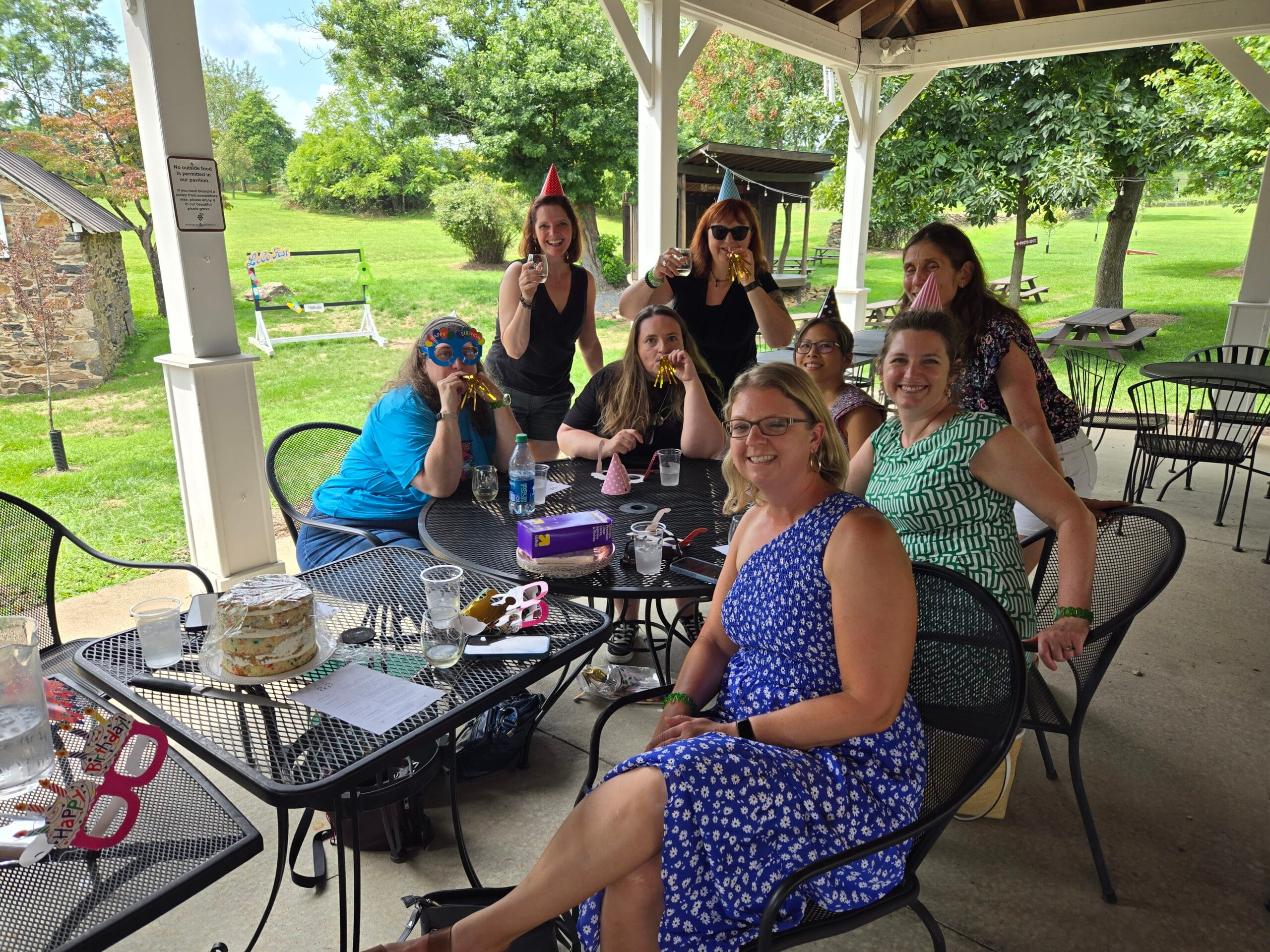 Happy guests enjoying a wine tour with Vineyard Voyages