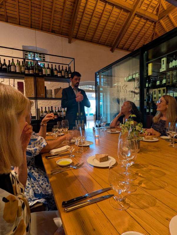 Guests gathered for the opening dinner of the Portugal journey