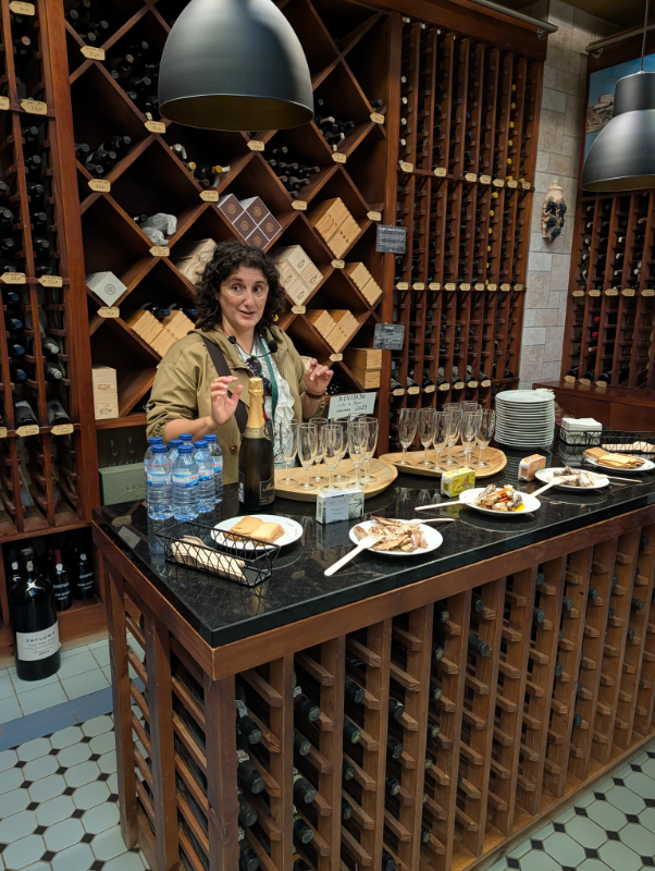 Local food and wine tasting during a Porto market visit