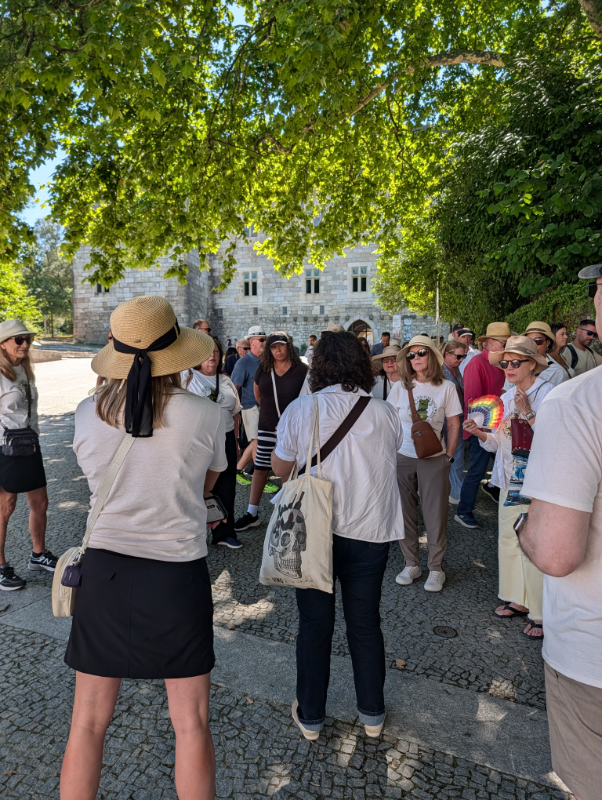 Vineyard Voyages guests touring historic Guimarães