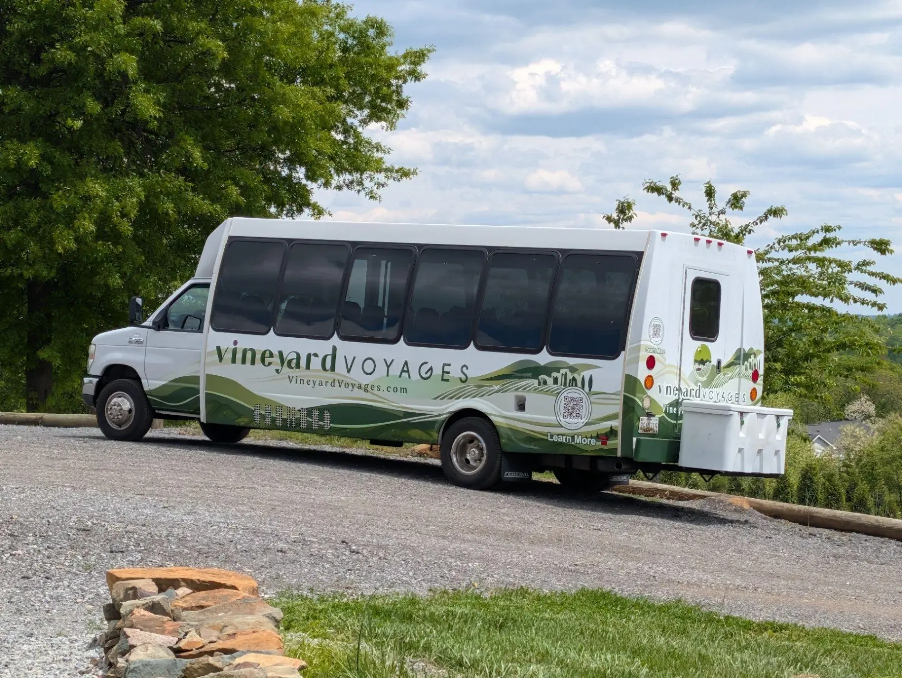 Vineyard Voyages executive bus available for private group transportation in the Washington DC area